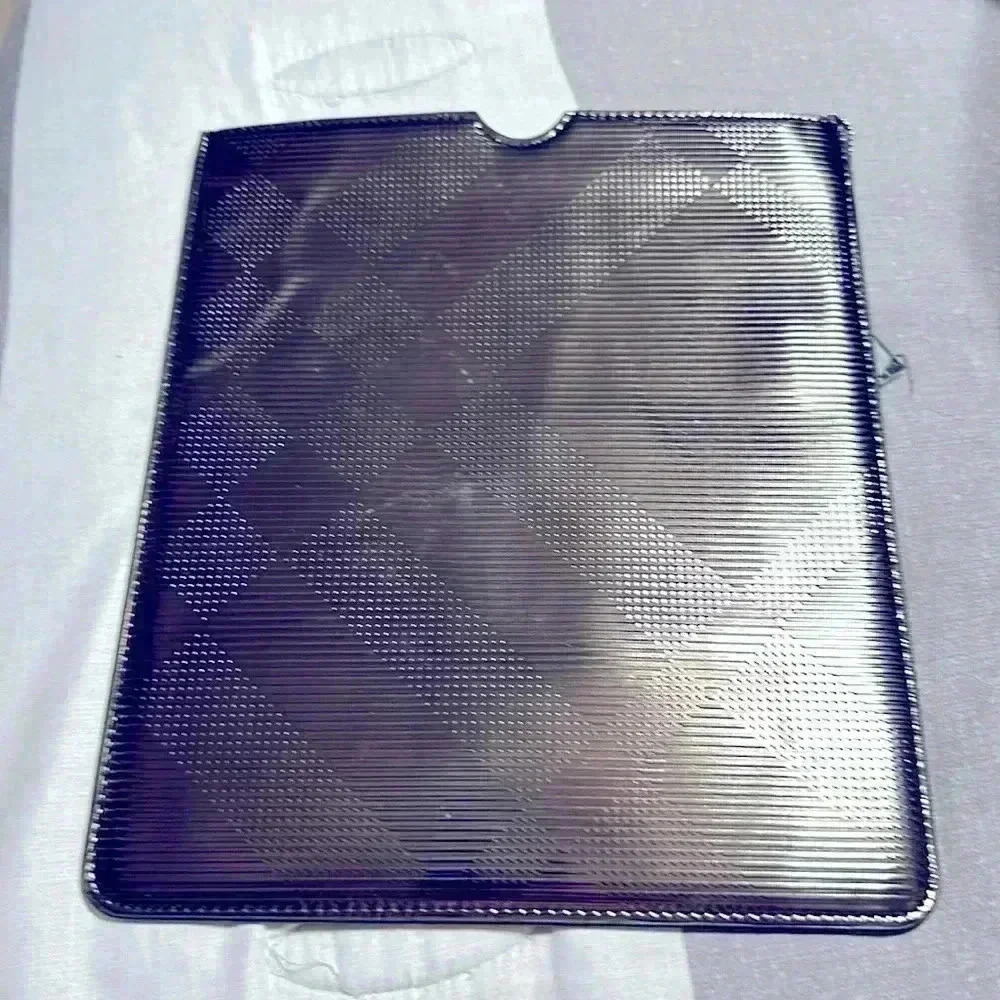 Burberry mini iPad holder pouch silver